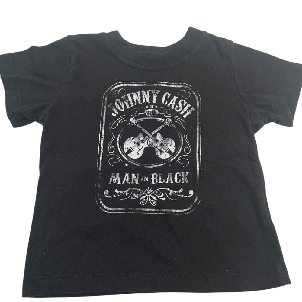 Johnny Cash Black Graphic Kids Tee